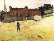 Paul Gauguin Hay-Making in Brittany oil on canvas